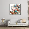 Flower Sewing Machine-14CT Stamped Cross Stitch 40*40cm/15.75*15.75in tapestrymarket