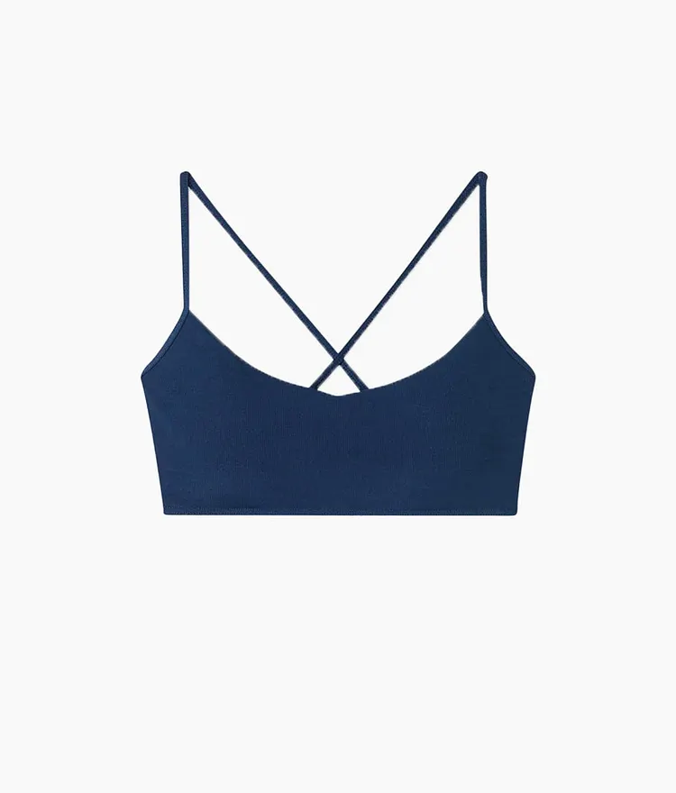 The Maternity Ribbed Voyager Bikini Top - Deep Sea