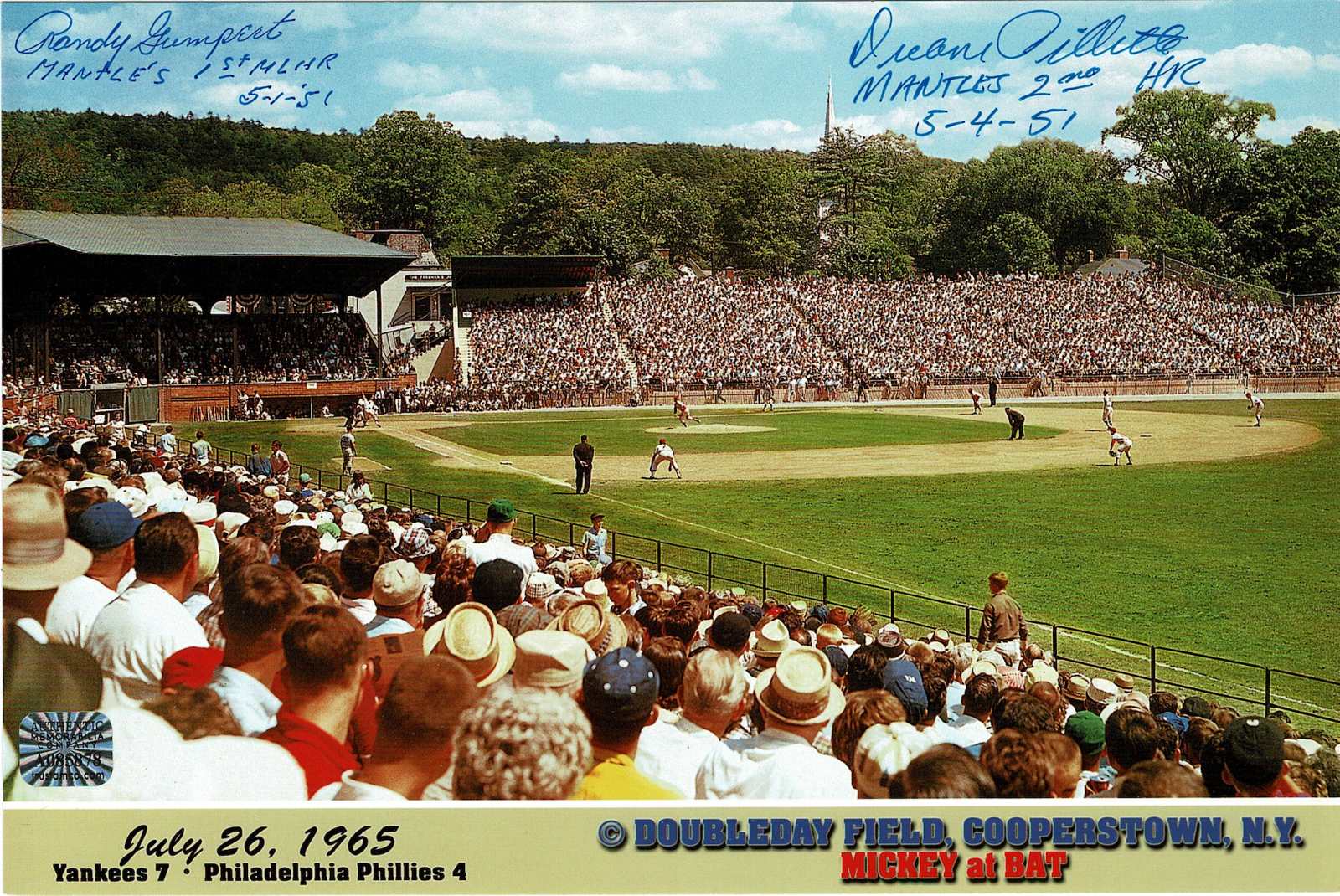 Randy Gumpert Duane Pillette signed autographed 8x10 Photo Poster painting! Mickey Mantle! 10250