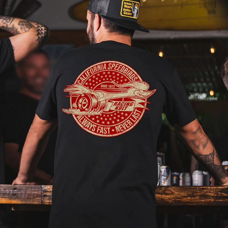 CALIFORNIA SPEEDBIRDS Hot Rod Bird Print Men's T-shirt