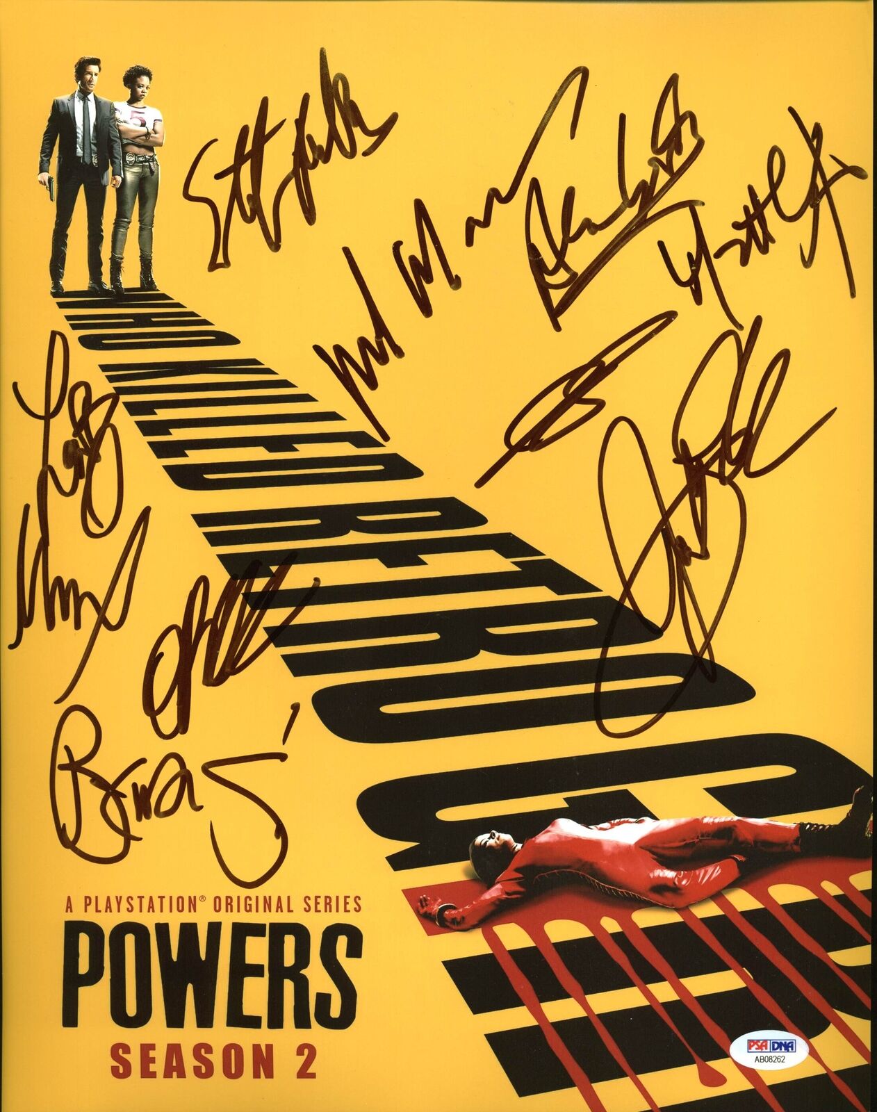 Powers (Logan Browning, Michael Madsen +9) Signed 11X14 Photo Poster painting PSA/DNA #AB08262