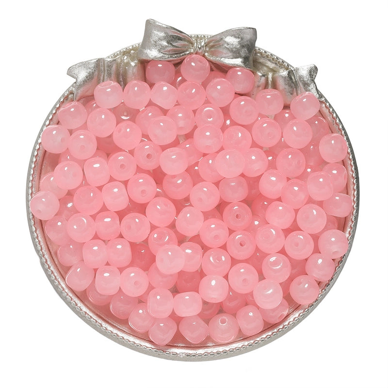 50 PCS/Package Diameter 10mm Diameter 4mm Diameter 8mm Glass Solid Color Jewelry Accessories