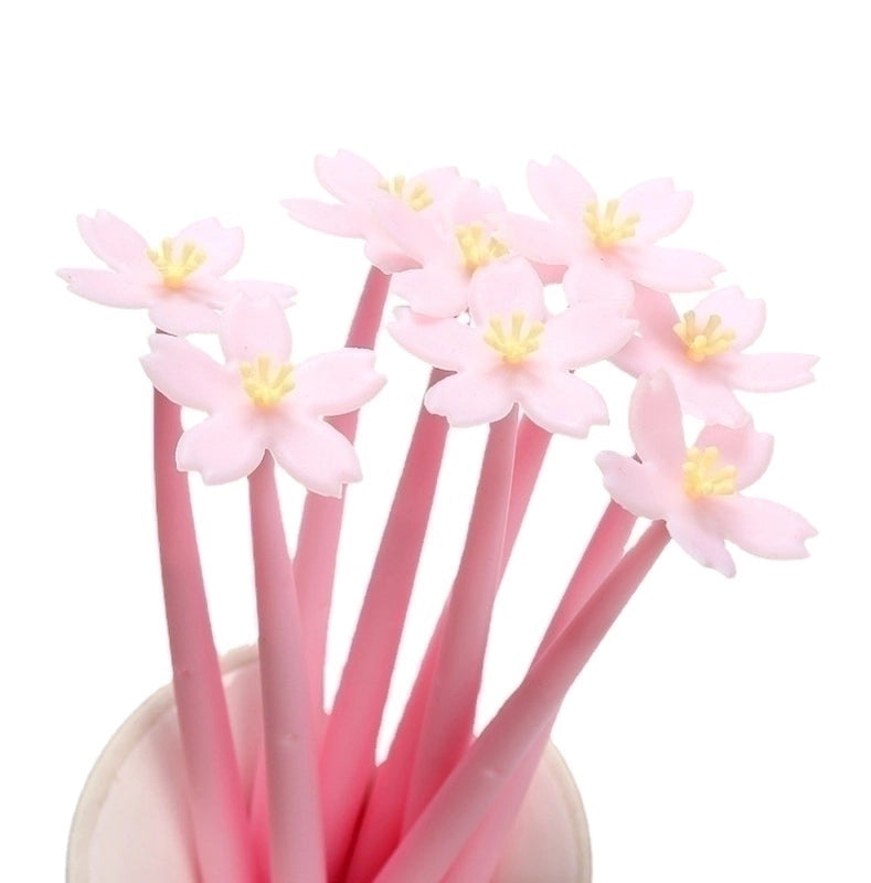 New Soft Rubber Flower Gel Pen Beautiful Water-based Paint Pen Student Office Supplies