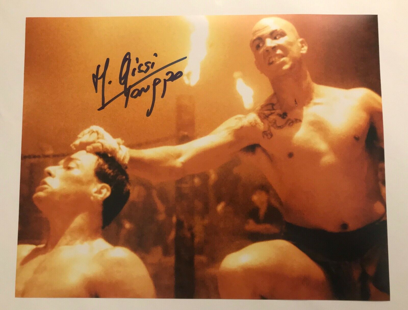 GFA Kickboxer Movie Tong Po * MICHEL QISSI * Signed 11x14 Photo Poster painting PROOF MH8 COA