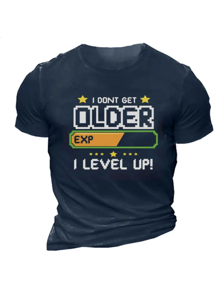 I LEVEL UP Trend Short-sleeved T-shirt Personalized Print