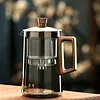 Heat-resistant glass liner walnut push-type tea automatic filter teapot