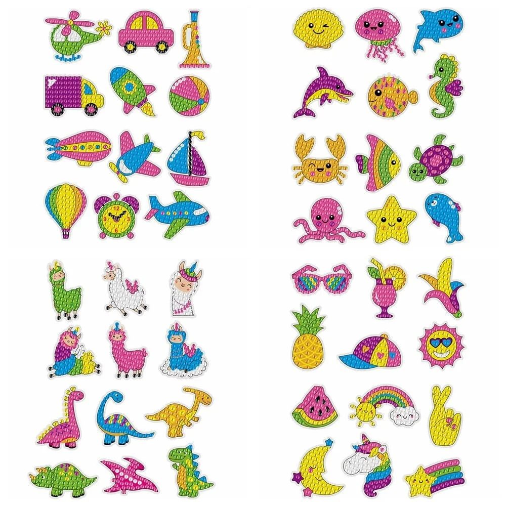 Last Day Promotion🔥- Diy Children's Free Stick Cartoon Painting