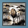 Diamond Painting-DIY Full Round Drill Lion(40*40 CM)