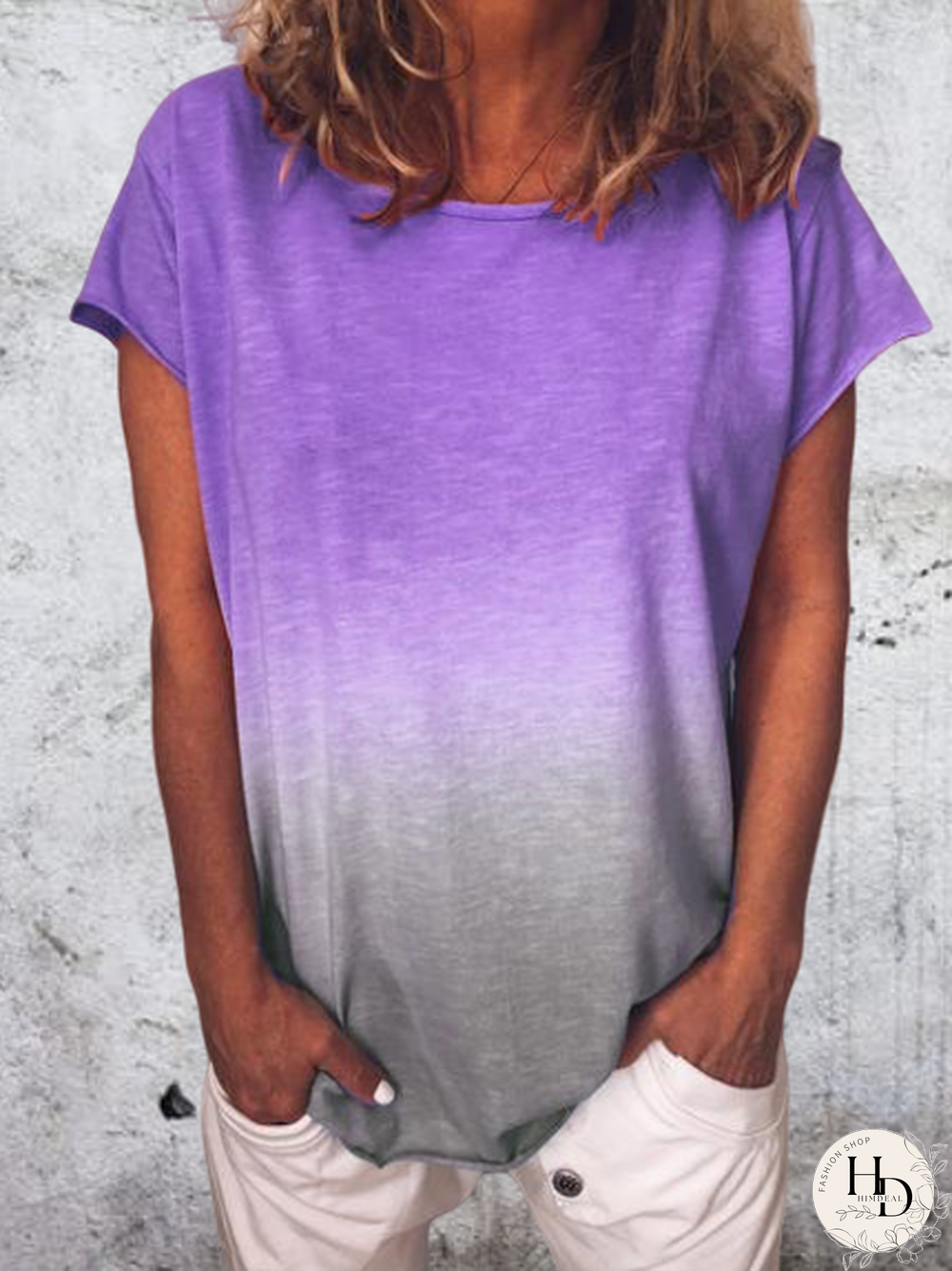 Women Cotton Crew Neck Plus Size Casual Short Sleeve T-shirt