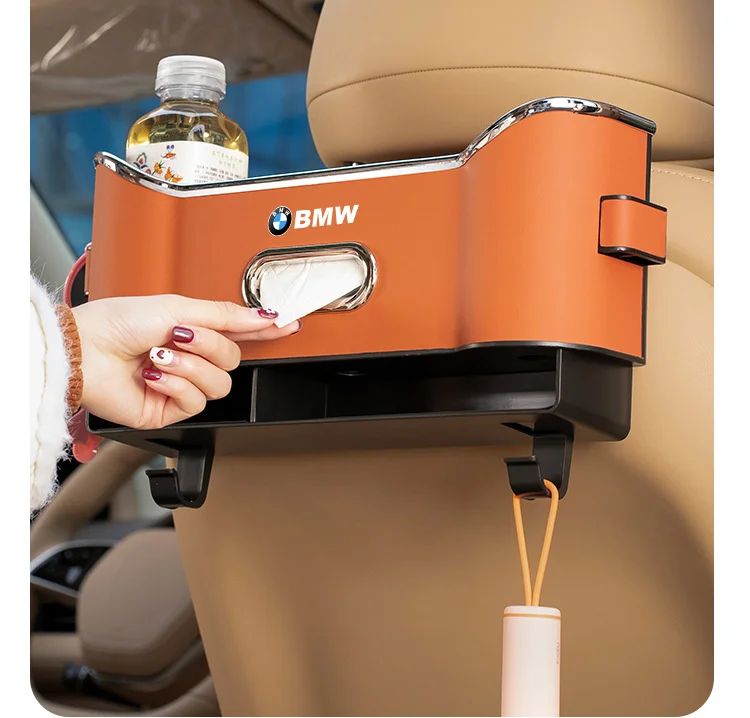 Car seat back multifunctional storage box