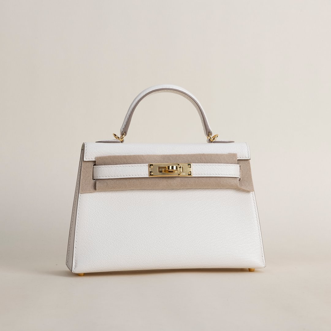 Mini Kelly II Chevre 10 Craie  GHW