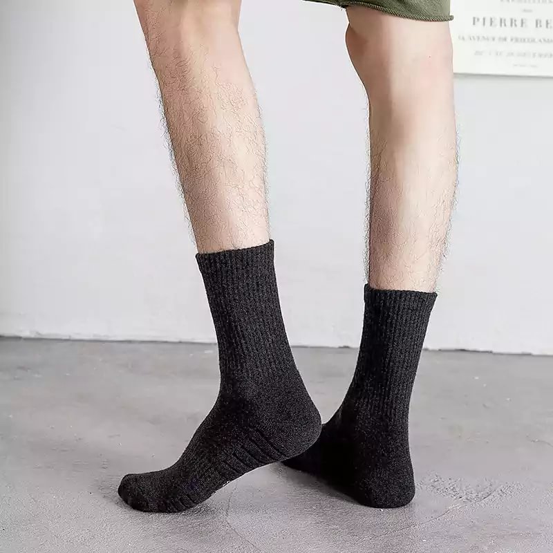 Letclo™ 2 PCS Cotton Breathable Solid Sports Socks letclo 