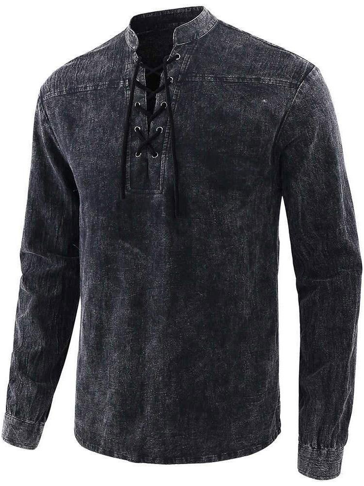 v neck denim shirt