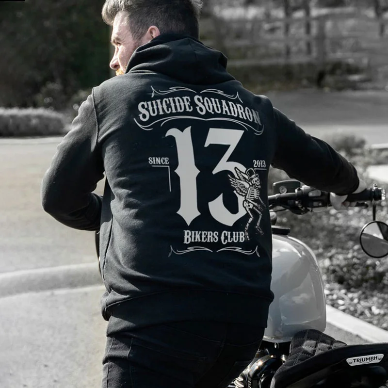 SUICIDE SQUADRON Black Print Hoodie