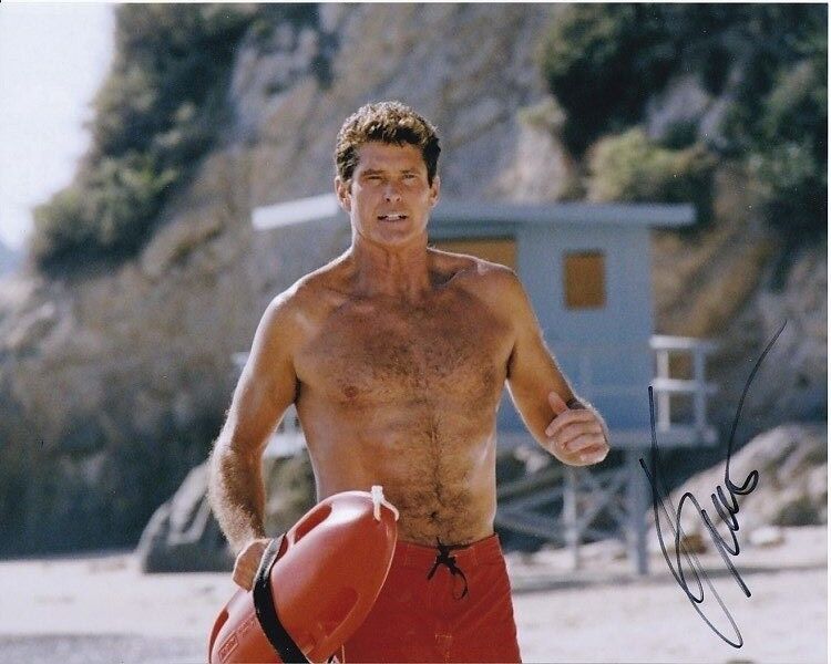 DAVID HASSELHOFF signed autographed BAYWATCH MITCH BUCHANNON 8x10 Photo Poster painting