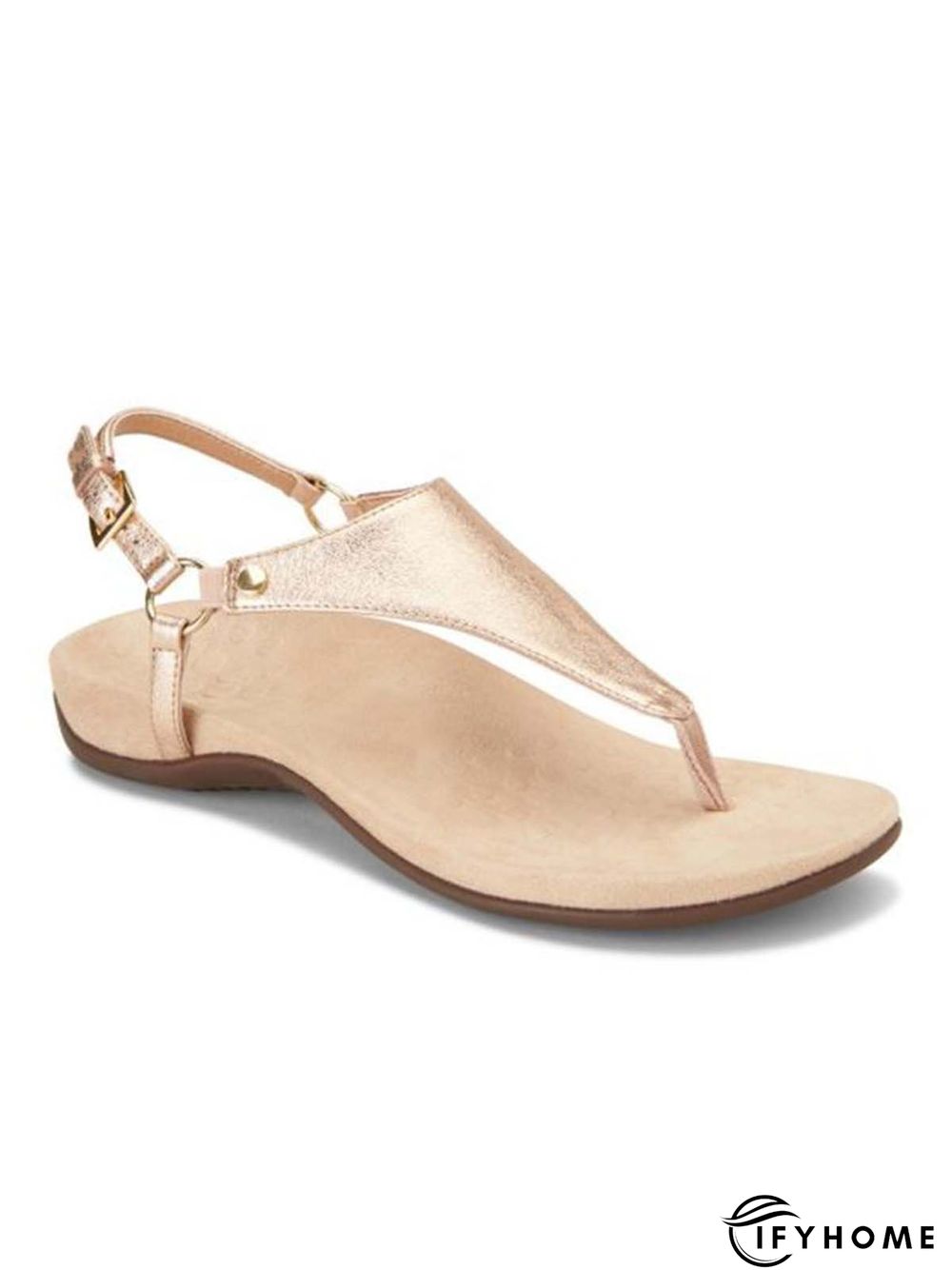 Summer Heel Brown Round Toe Sandals | IFYHOME