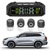 Solar/USB Charging TPMS Tire Pressure Monitoring System with 4 External Sensors