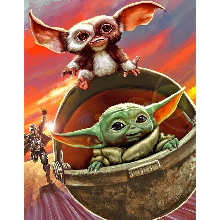 Cartoon Yoda 30*40CM(Canvas) Full Round Drill Diamond Painting gbfke