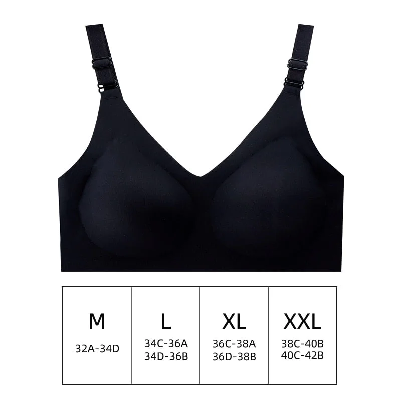 Seamless Women Bra Latex Sexy Lingerie Wire Free Brassieres Underwear Bralette Soft Bra Solid Color Crop Tops for Female M-XXL