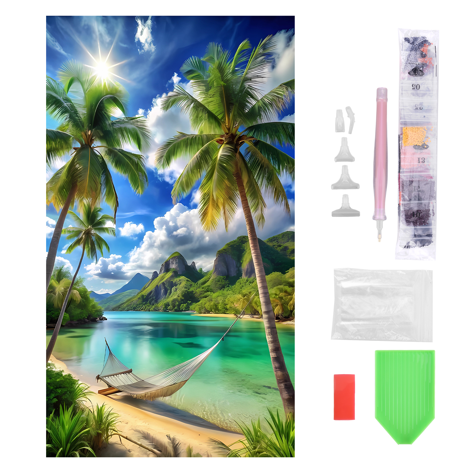 Beach And Ocean Scenery 40*70cm(canvas) full round drill diamond painting