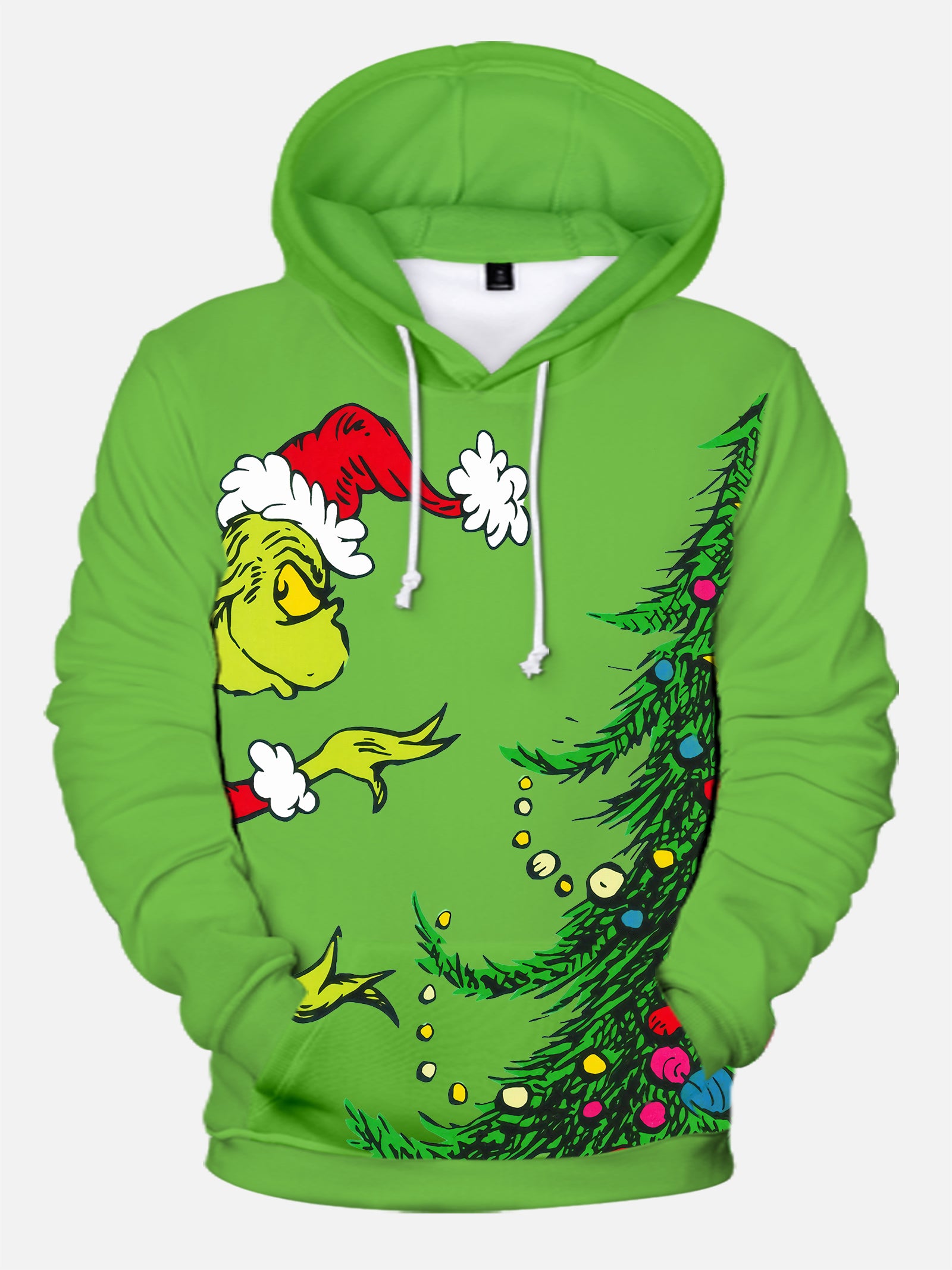 Men's Plus Size Casual Christmas Theme Creative Spoof Hoodies PLUSCLOTHESMAN