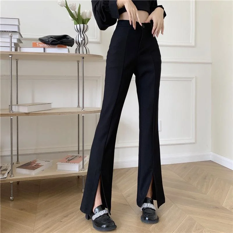 Brownm Academia Hem Split Pants