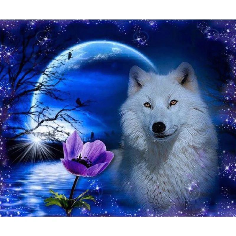 Diamond Painting - Full Round/Square Drill - Wolf(30*40 - 50*60cm)