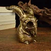 Brass Creative Little Sheep Monster Figurine: Dark and Cute Desktop Art