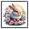 Bunny In Flowers - 18CT Stamped Cross Stitch 25*25cm/9.84*9.84in