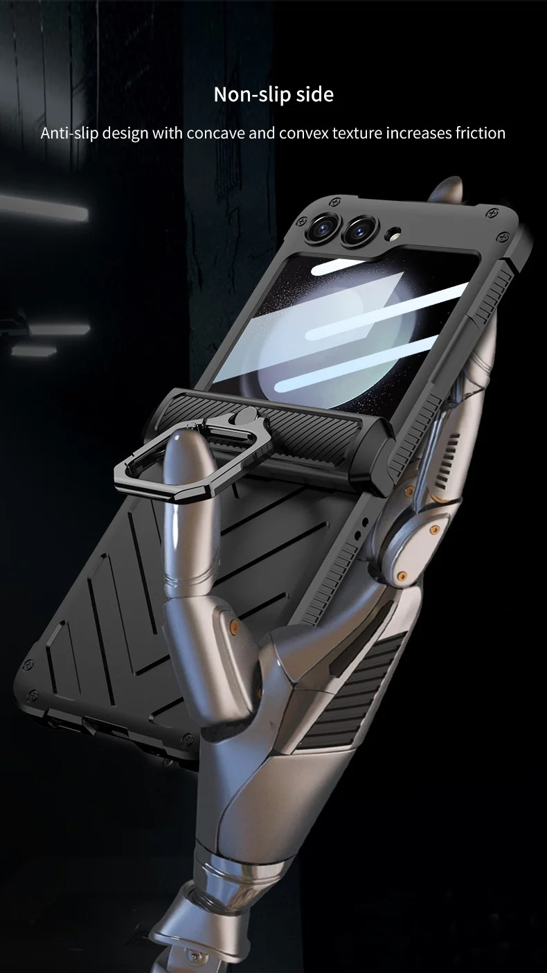 Compatible with Samsung Z Flip Series Folding Screen Armor Ring Phone Case