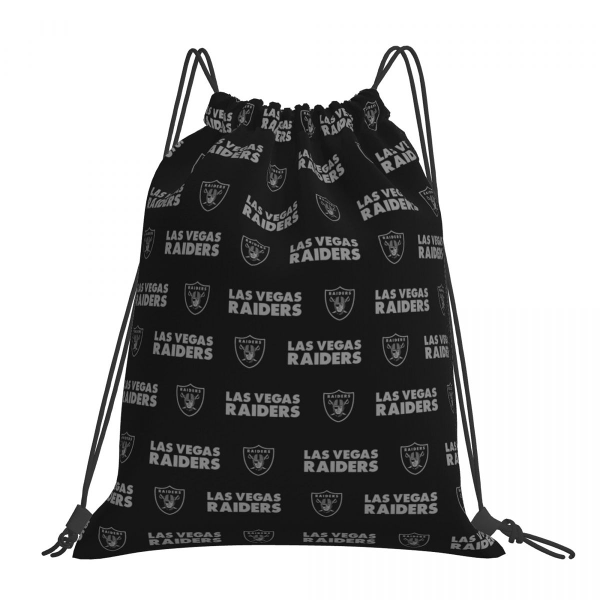 Las Vegas Raiders Logos Foldable Sports Gym Drawstring Bag