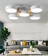 Modern LED Pendant Light Macarons Colorful 5 Heads Indoor Lamp Wood Iron Kitchen Bedroom Foyer Decoration Lighting Fixture lampswell