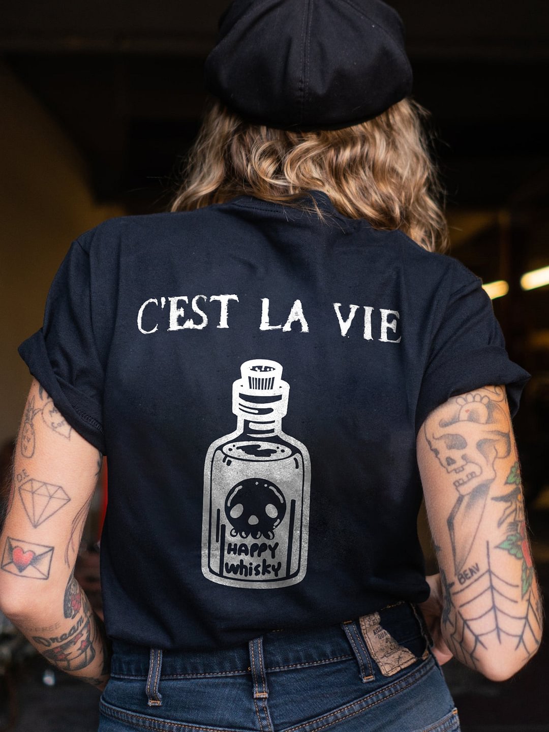 C'est La Vie Printed Women's T-shirt - Minnieskull