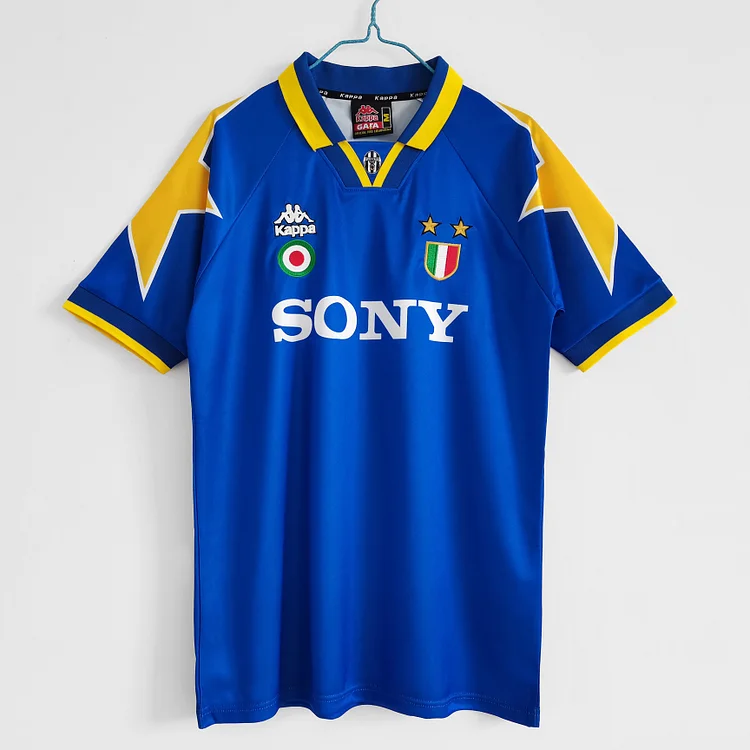 Juventus Away Retro Trikot 1995-1996 - Blau