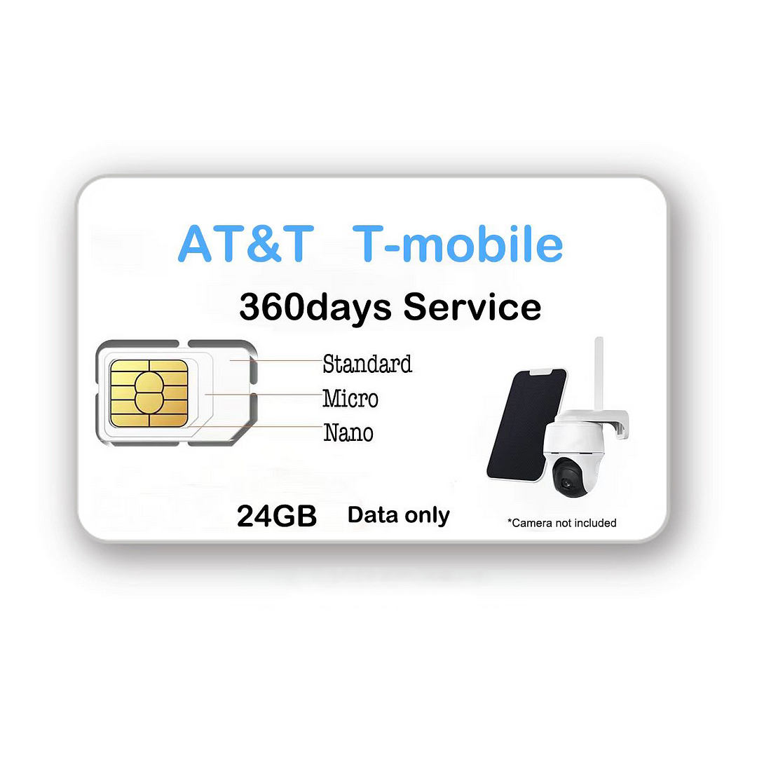 SIM Card for Security Camera/Solar Camera, Support ATT & Tmobile, USA Coverage
