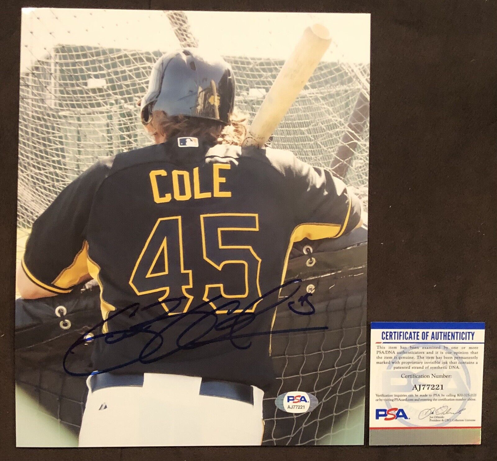 Gerrit Cole AUTOGRAPH PITTSBURGH PIRATES Signed 8x10 Photo Poster painting PSA