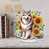 Diamond Painting Acrylic Sunflower Dog Diamond Painting Desktop Decors