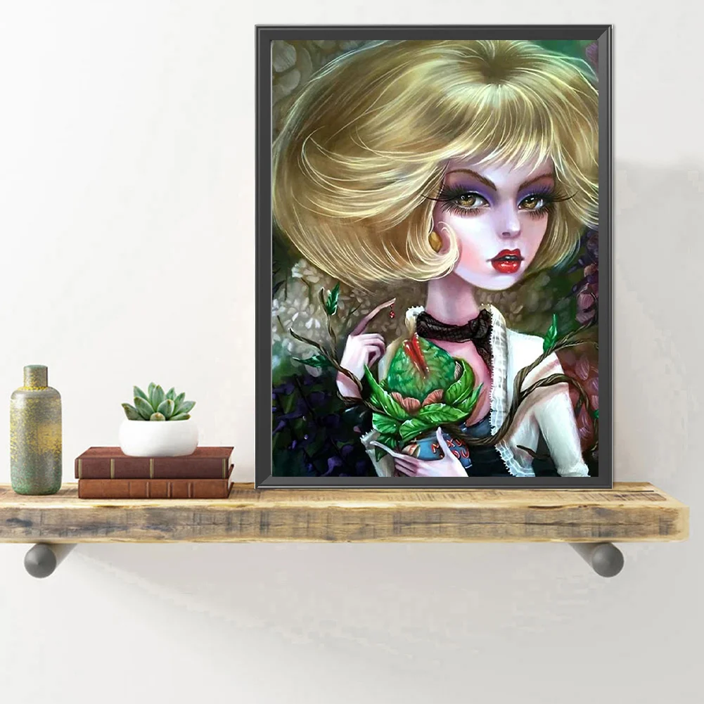 Full Round Diamond Painting 40*50cm - Scary Big Eye Doll