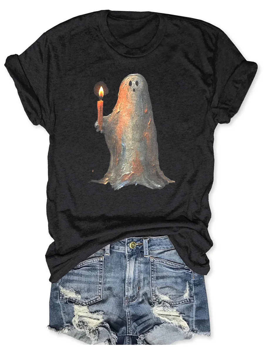 Ghost Holding A Candle T-shirt