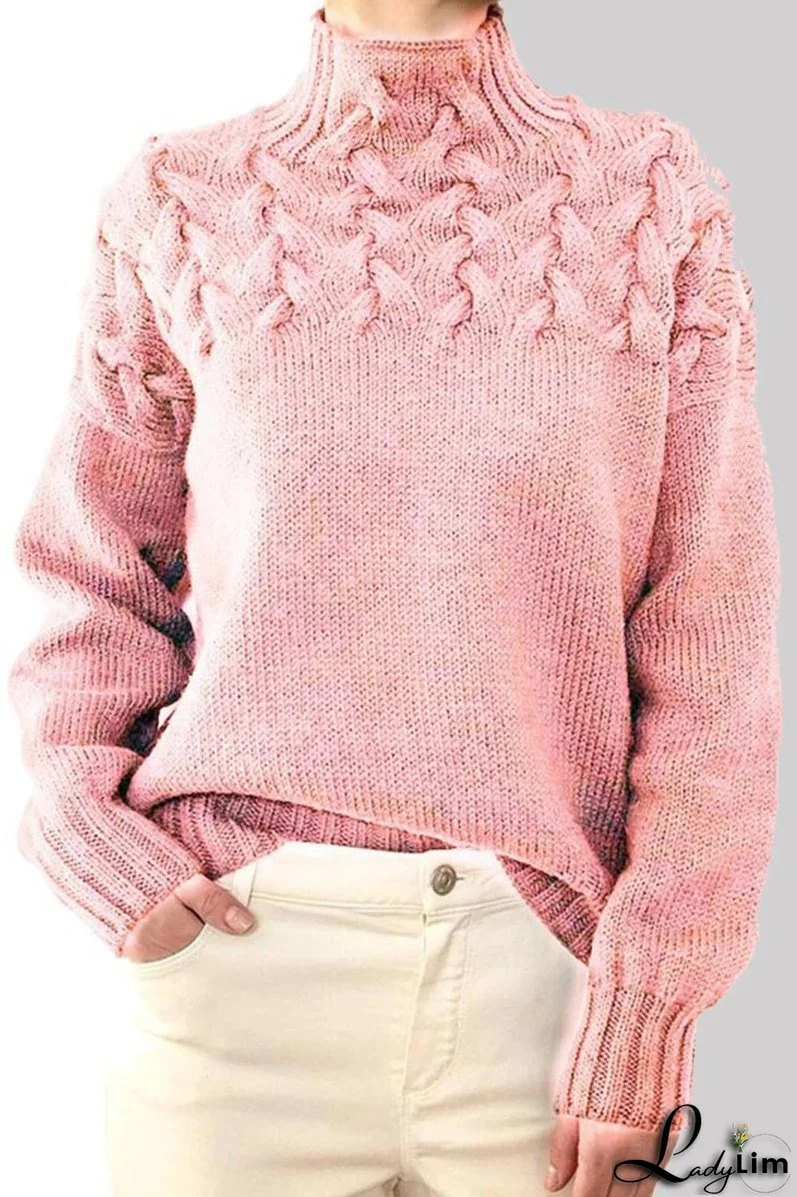 Casual Solid Weave Turtleneck Sweaters(11 Colors)