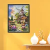 Windmill And Hut-14CT Stamped Cross Stitch Egyptian Cotton 30*40cm/11.81*15.75in tapestrymarket