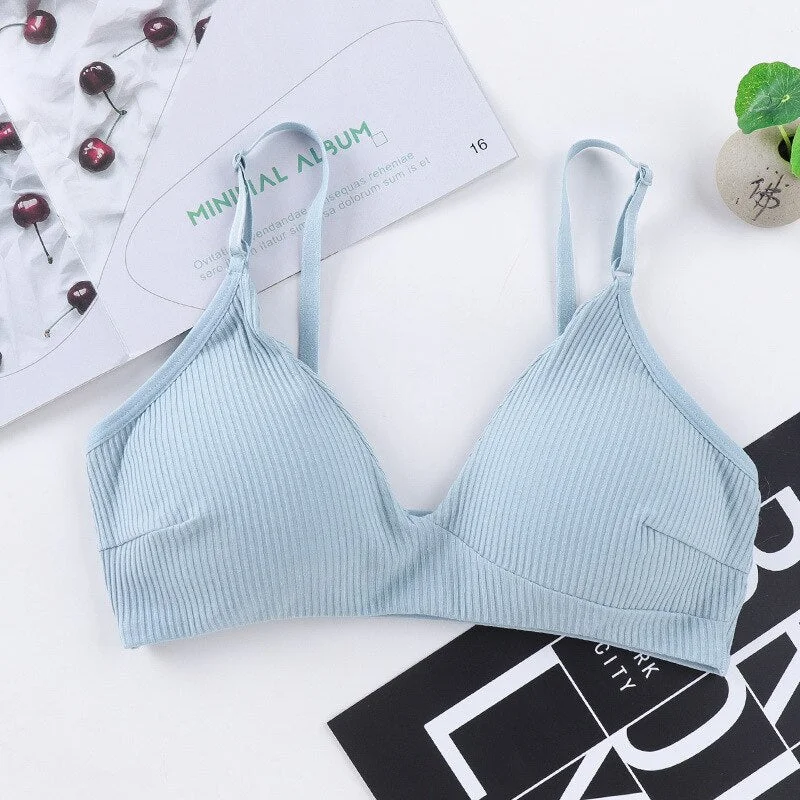 Wireless Sexy Bra Deep V Backless Seamless Soft Cup Bras Underwear Women Invisible Thin Cup Padded Comfort Solid Lingerie New