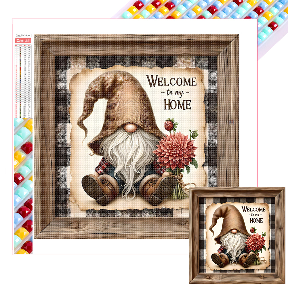 Greek Welcome To My Home 30*30cm(picture) full square drill diamond painting