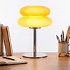Mid Century Modern Desk Lamps Reusable Intage Dimmable Bedside Small Lamps USB Rechargeable Aesthetic Cute Table Light Unique Home Mushroom Decor