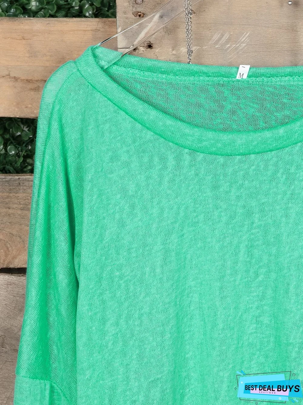 Woman Asymmetric Long Sleeve Casual Plain Casual Top