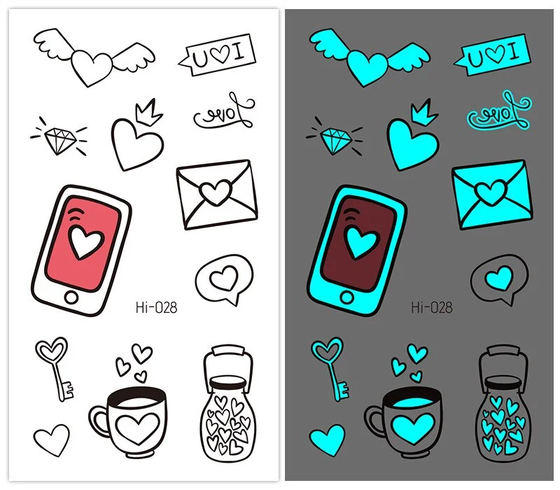 Sdrawing Tattoo Stickers Temporary Moon Star Diamond Planet Festival Carnival Party Glowing Cool Face Tatoo for Men Women