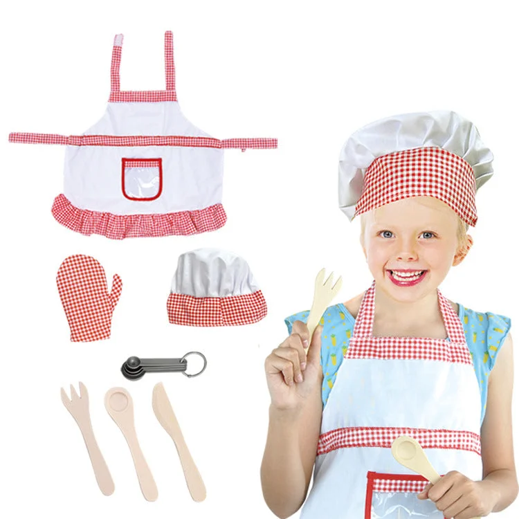 Kids Chef Cosplay Costume Gifts For Child-elleschic