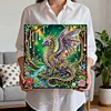 (25x25cm)DIY Dragon Framed Handmade Pearl Painting Art Craft Kit Living Home Decor