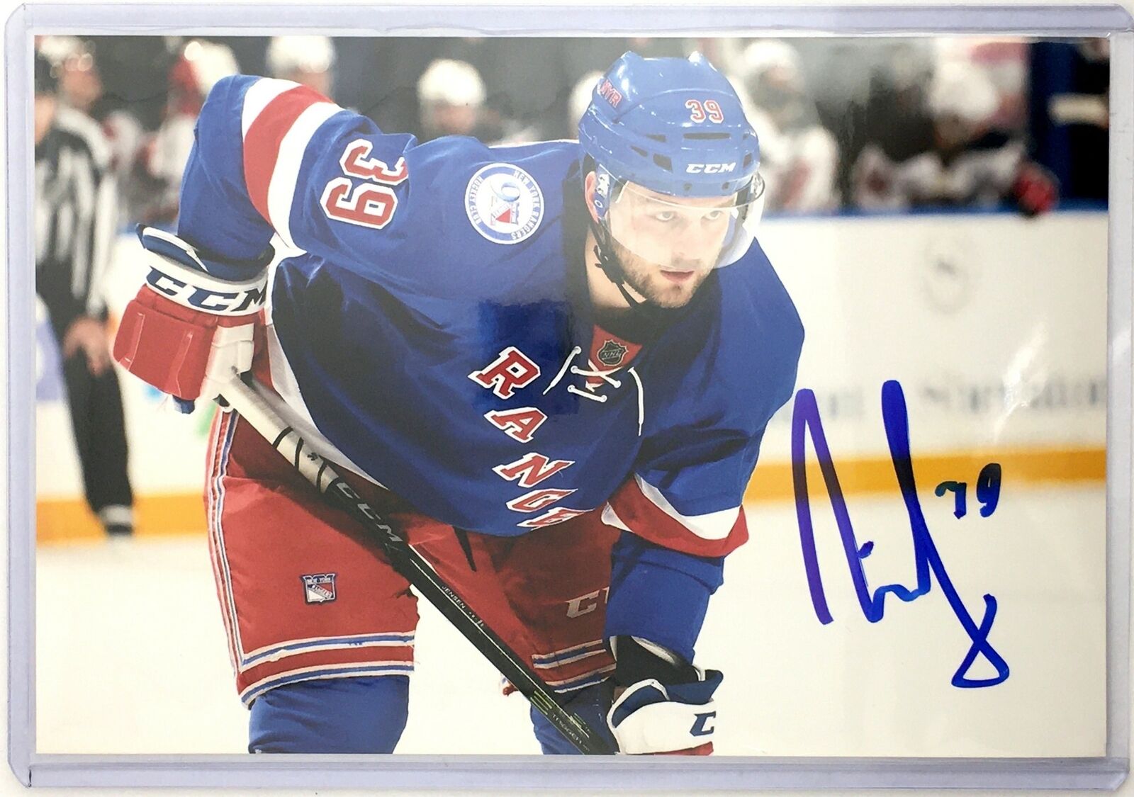 Nicklas Jensen Signed 4x6 Photo Poster painting Vancouver Canucks New York Rangers Autograph