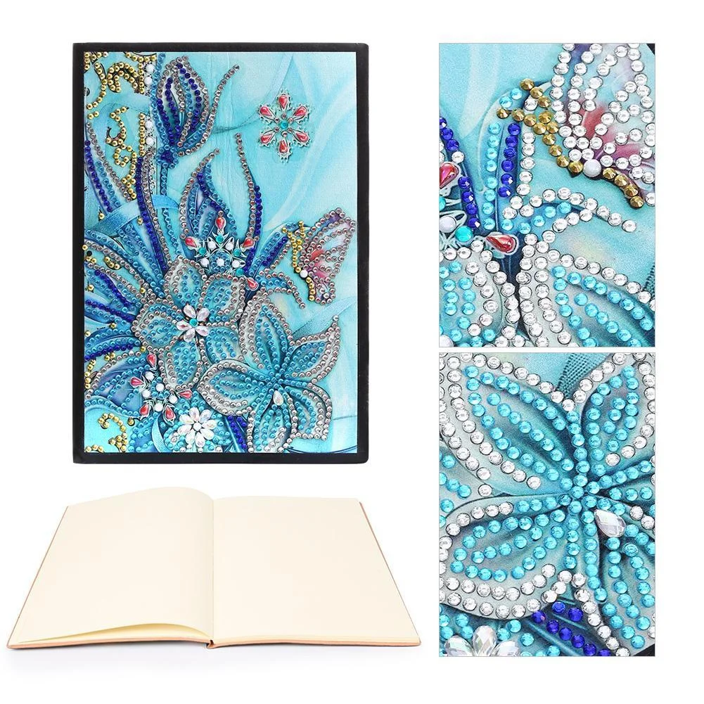 DIY Notebook - Diamond Painting - 50 Pages A5 Flower Notebook Sketchbook【No Strip】